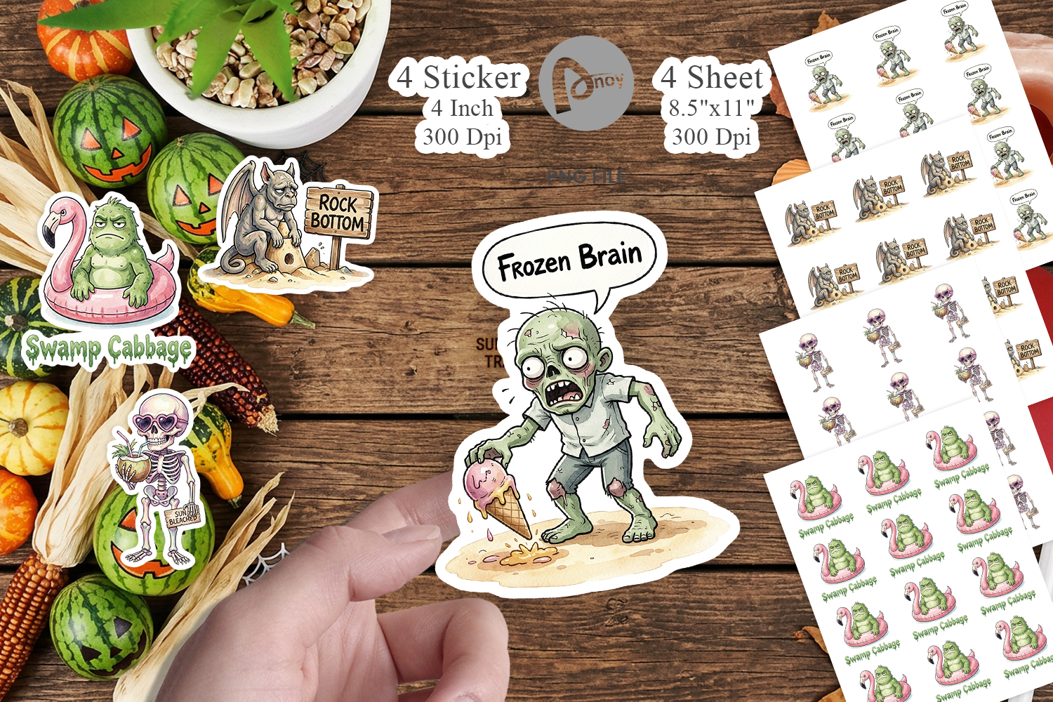 Grumpy Summerween Monster Sticker product image 1