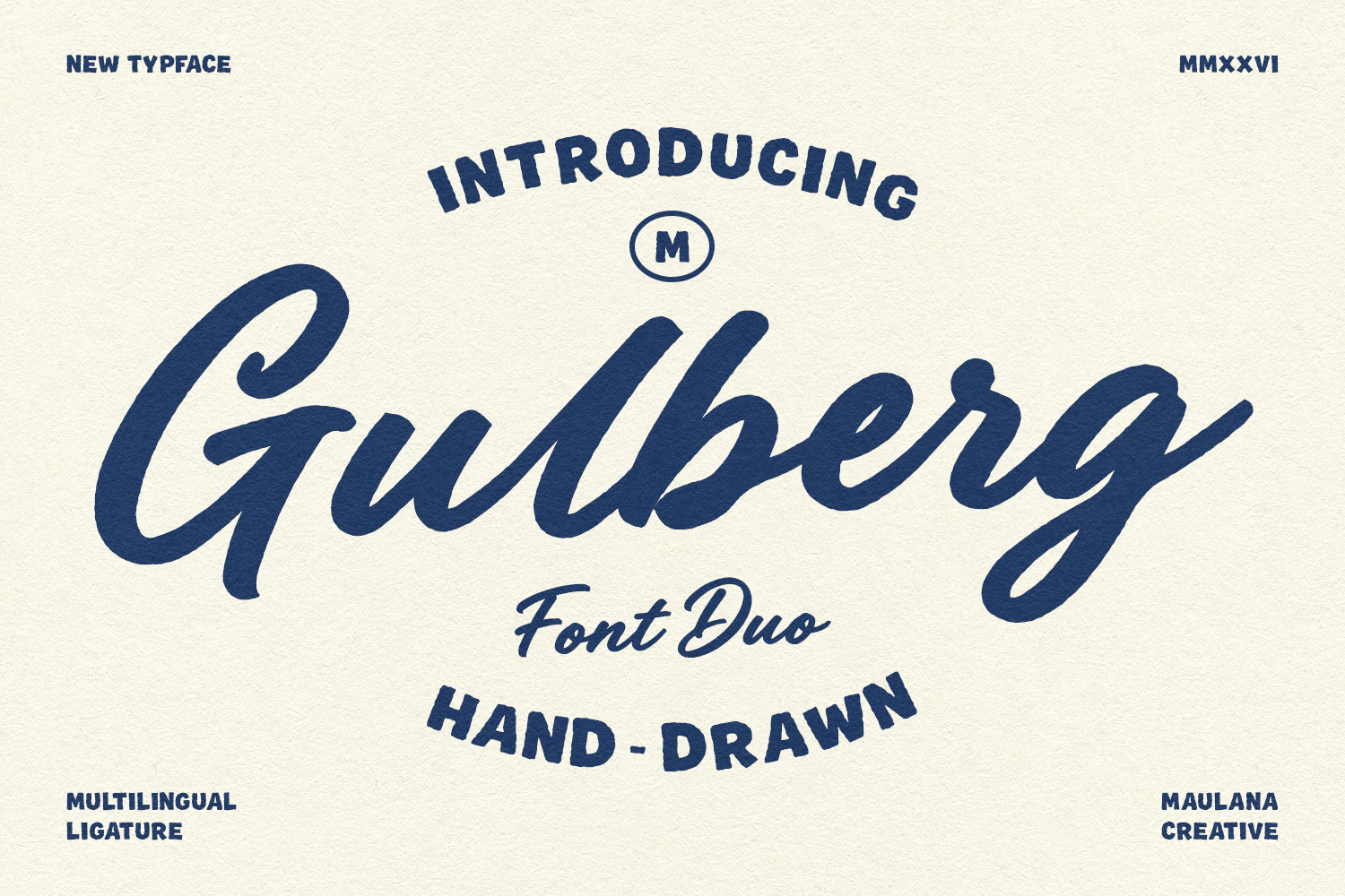 Gulberg Font Duo Cursive Script Display Typeface product image 1