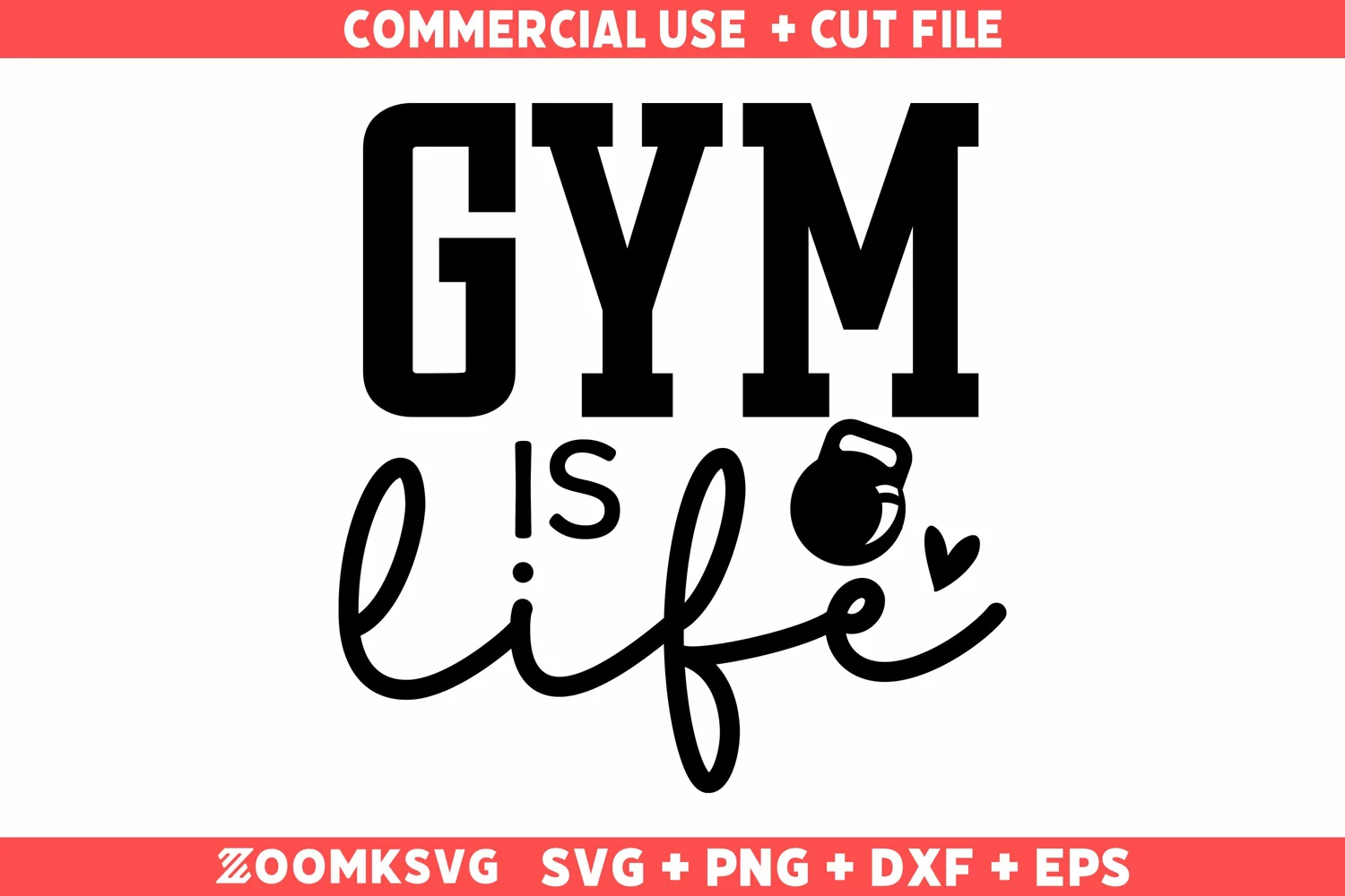 Gym is life SVG | Gym SVG | Gym t shirt design product image 1