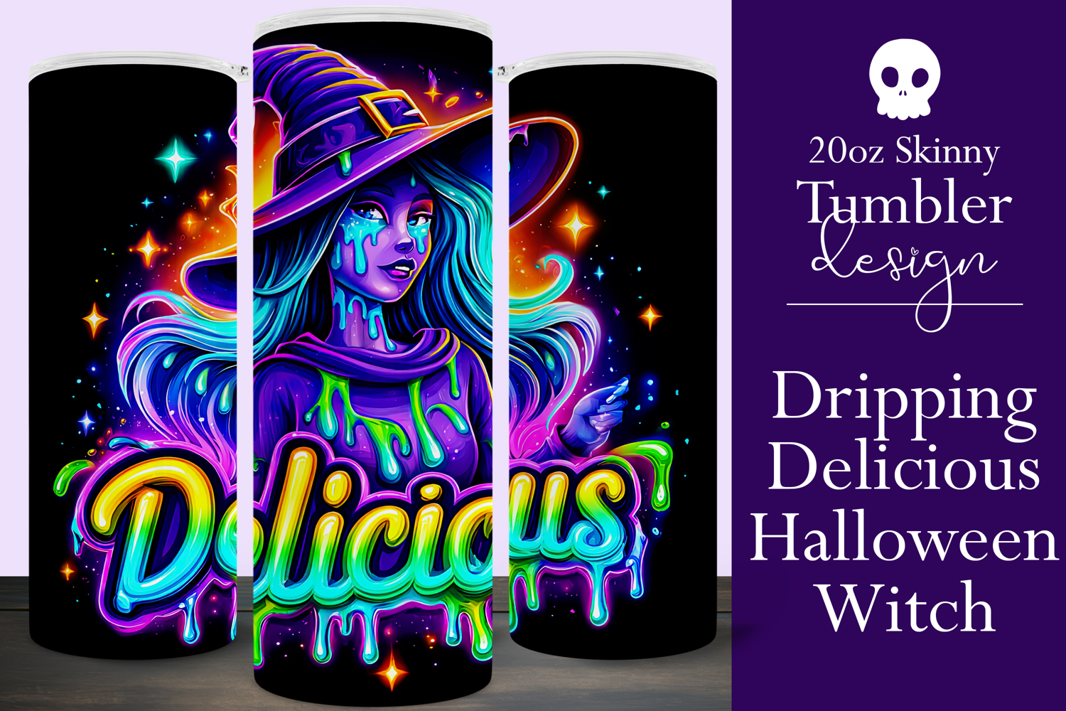 Halloween Tumbler Wrap, Delicious Halloween Witch Tumbler 61 product image 1