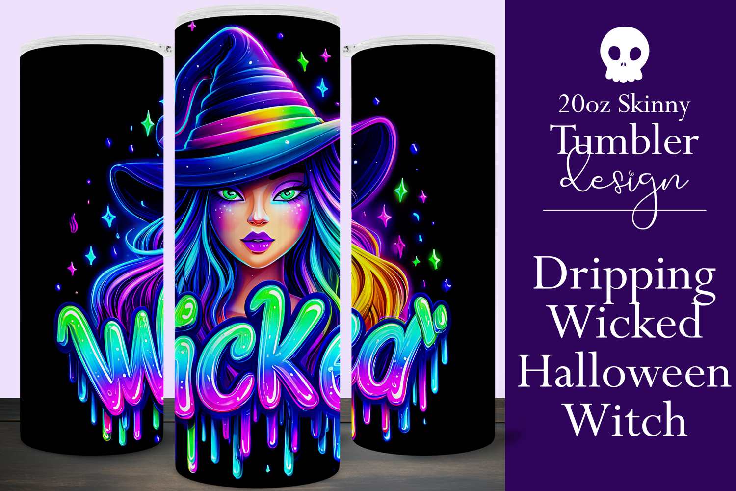 Halloween Tumbler Wrap, Wicked Halloween Witch Tumbler, t82 product image 1