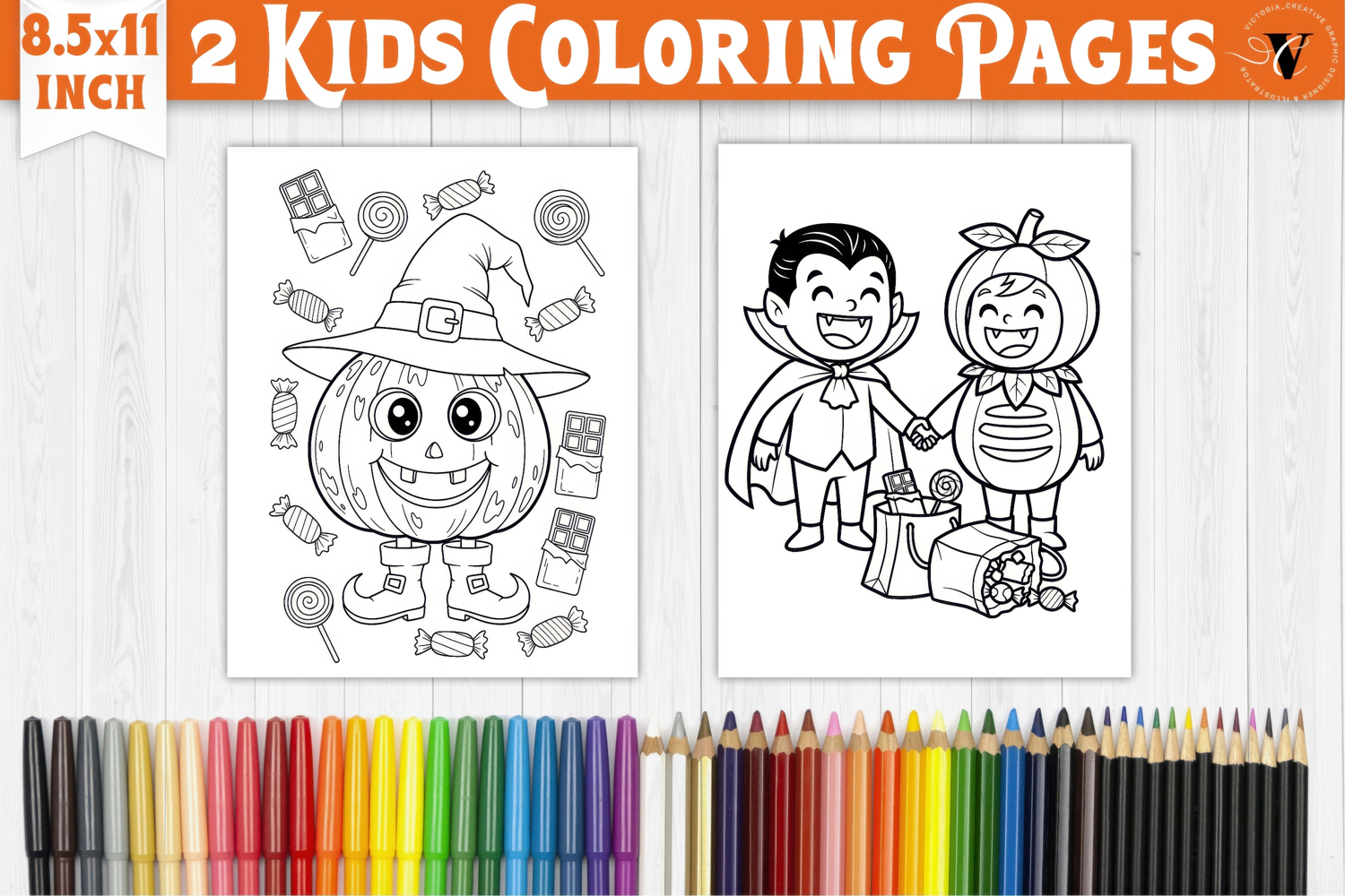 Halloween Kids Coloring Pages | Coloring book product image 1