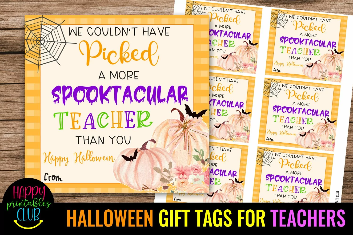 We Couldn't Have Picked I Halloween Gift Tags for Teachers product image 1