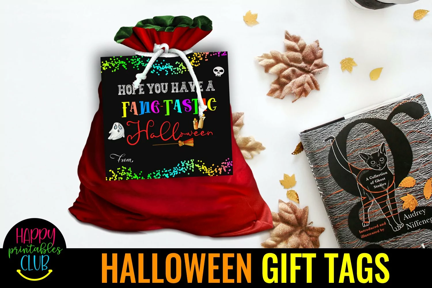 HALLOWEEN GIFT TAGS STICKERS PRINTABLE- HALLOWEEN TREAT BAG FAVOR LABELS- HALLOWEEN GIFT TAGS