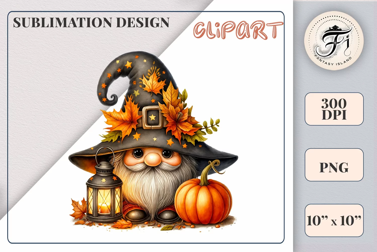 Discover a cozy Halloween gnome watercolor clipart perfect for autumn designs. Ideal for scrapbooking, greeting cards, and festive decorations. Add a touch of mystery to your creative projects!