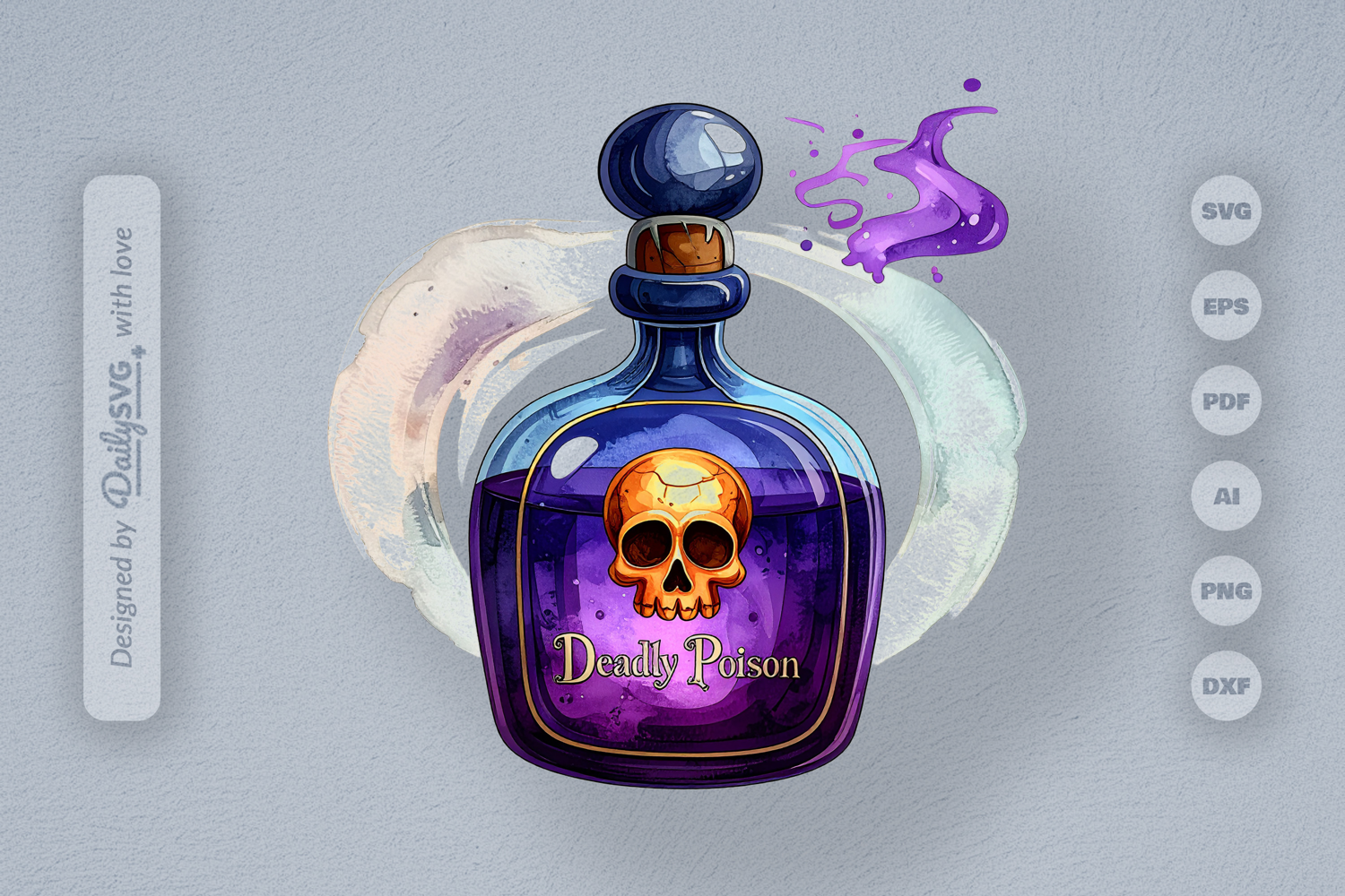 Halloween Poison Bottle Watercolor product image 1