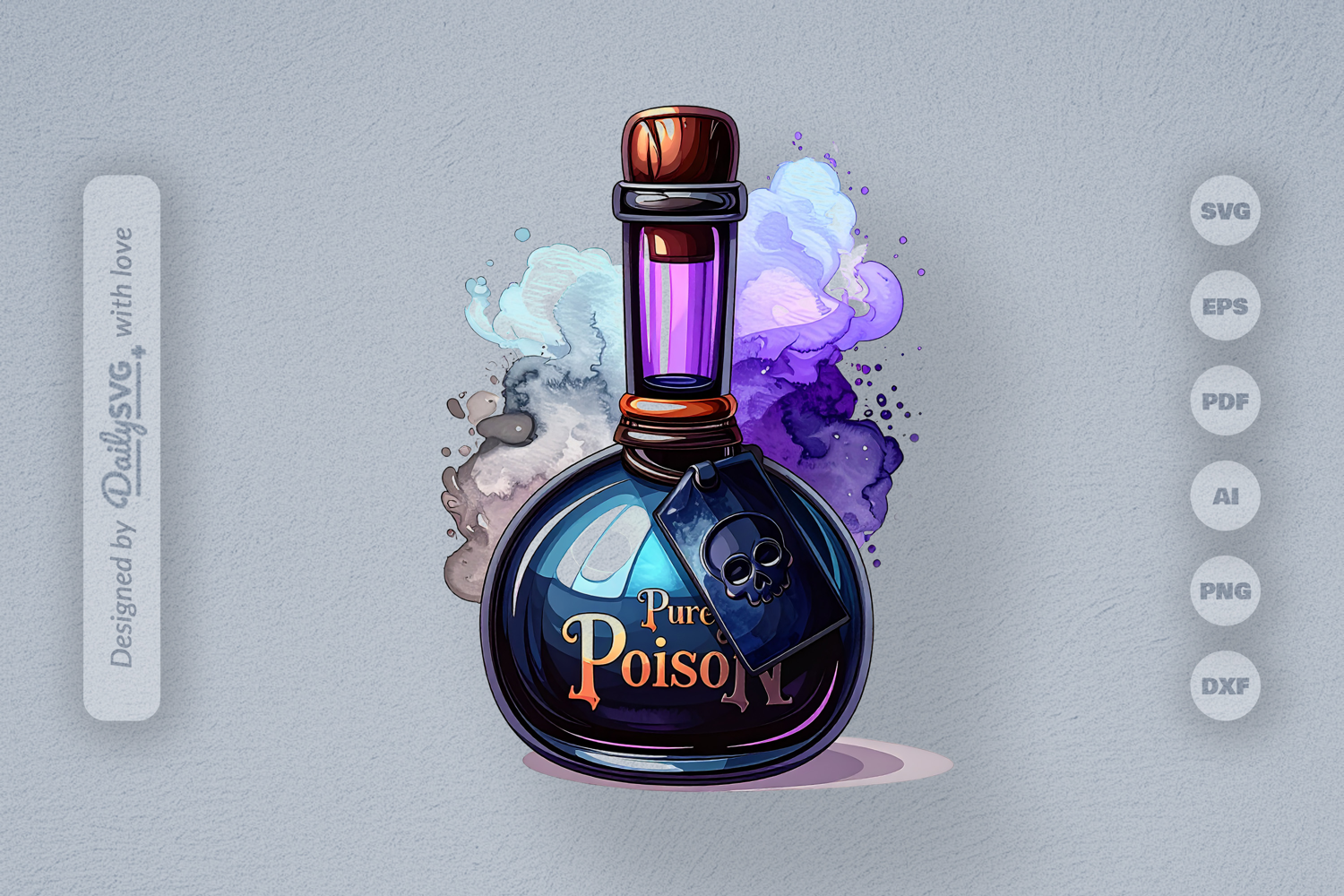 Halloween Poison Bottle Watercolor product image 1