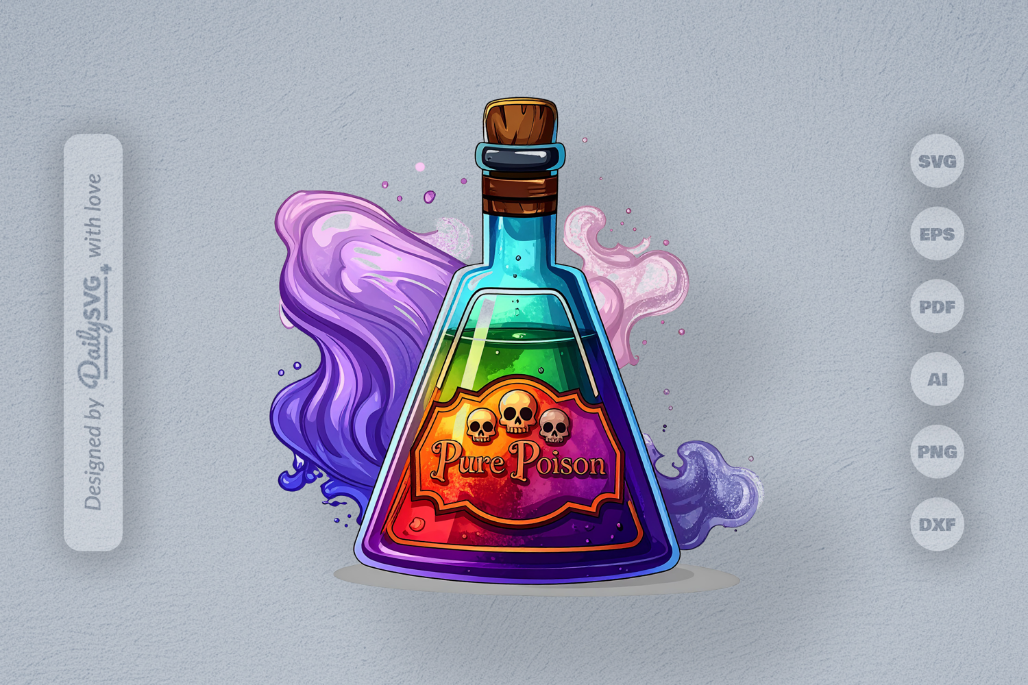 Halloween Poison Bottle Watercolor product image 1