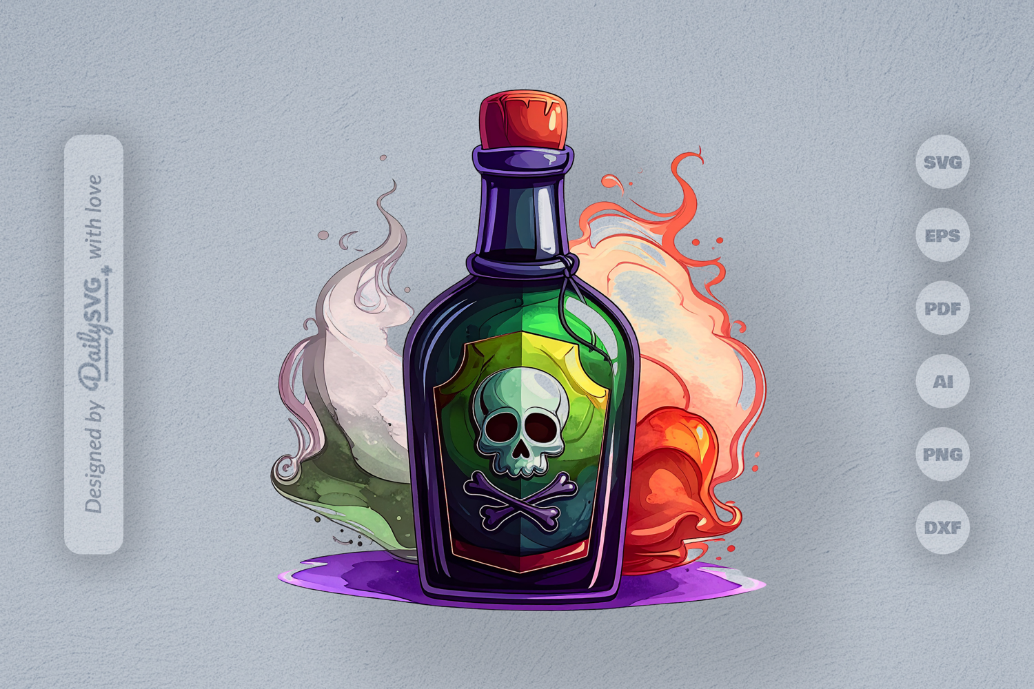 Halloween Poison Bottle Watercolor product image 1