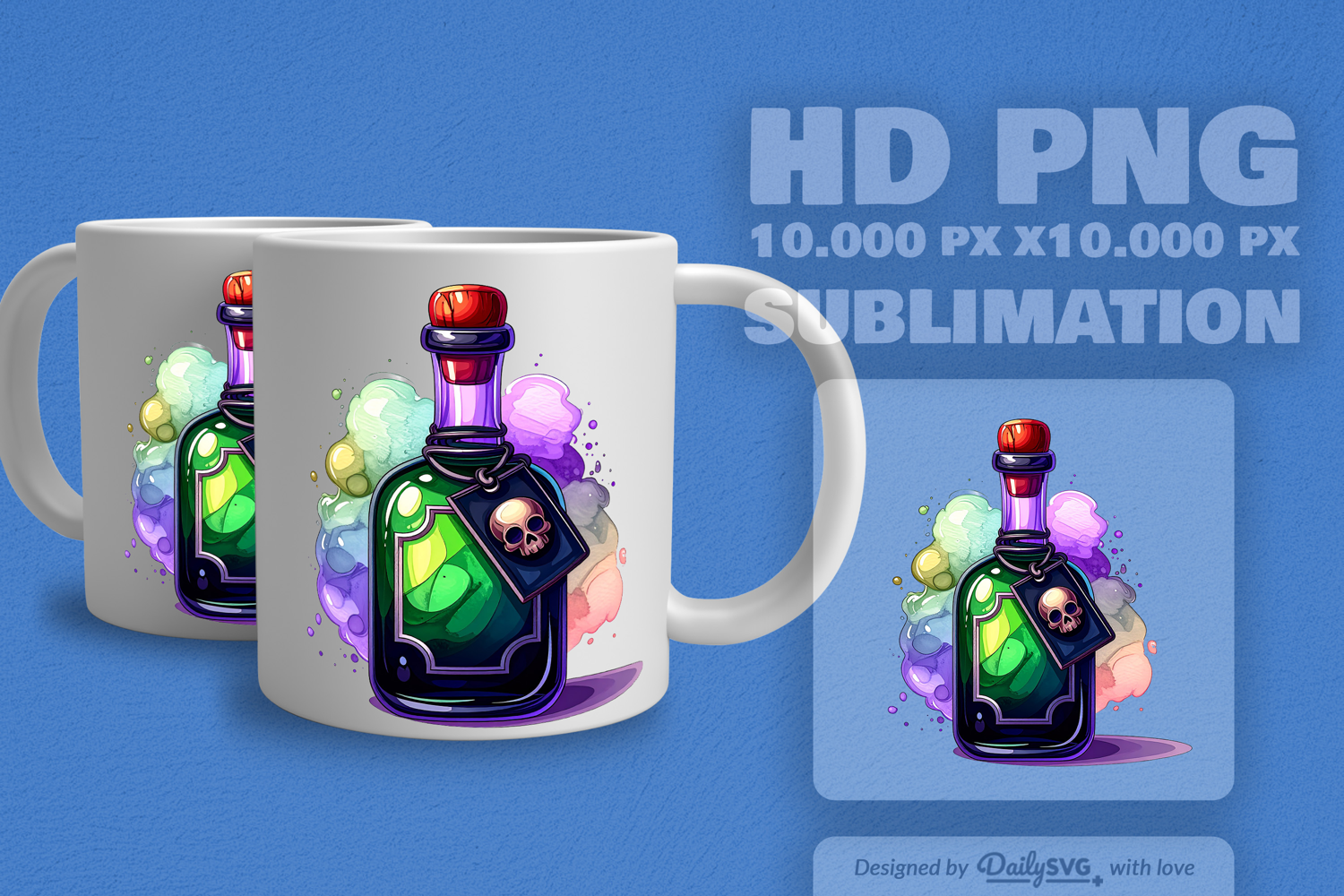 Halloween Poison Bottle Watercolor product image 1