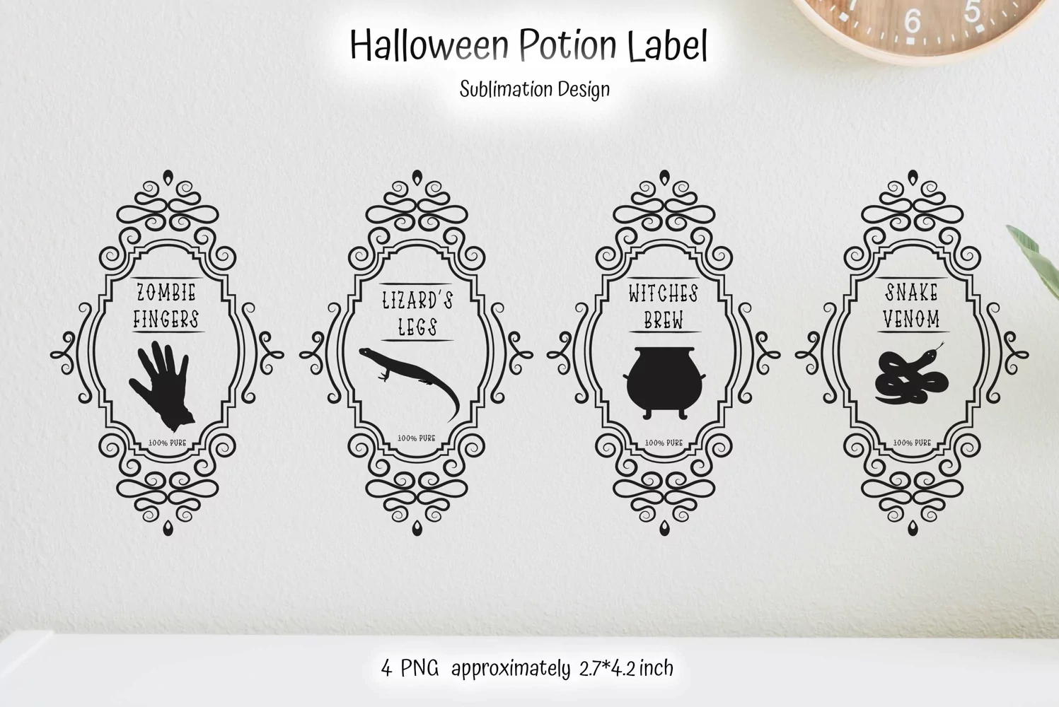 halloween potion sublimation design for 20oz glass can design