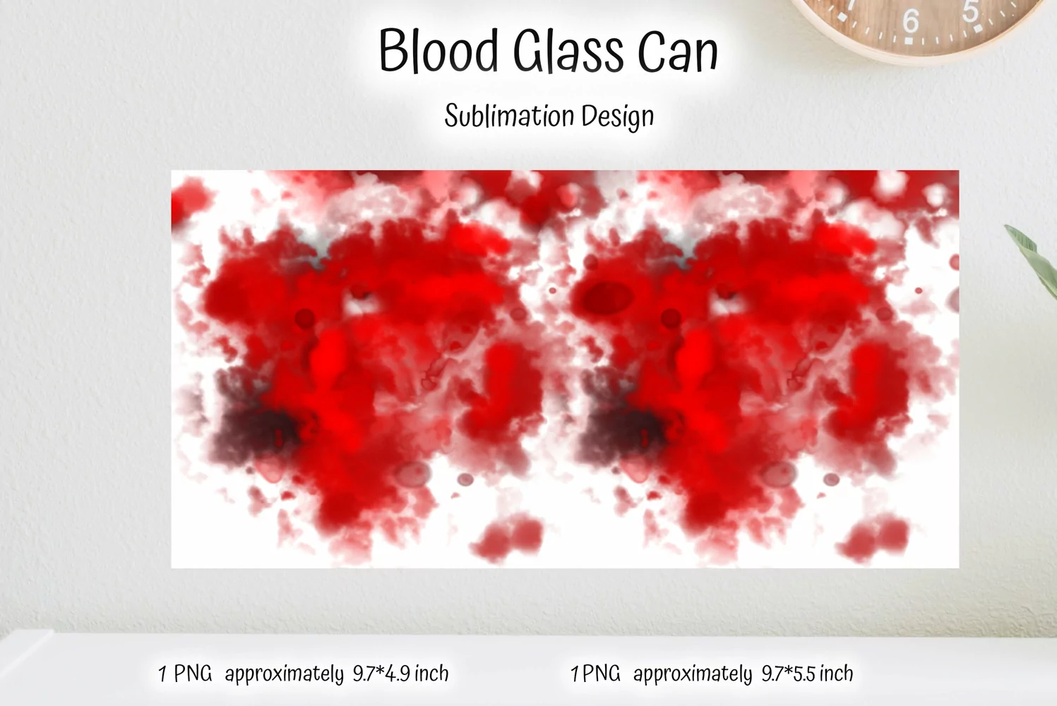 halloween scary blood libbey can glass sublimation design