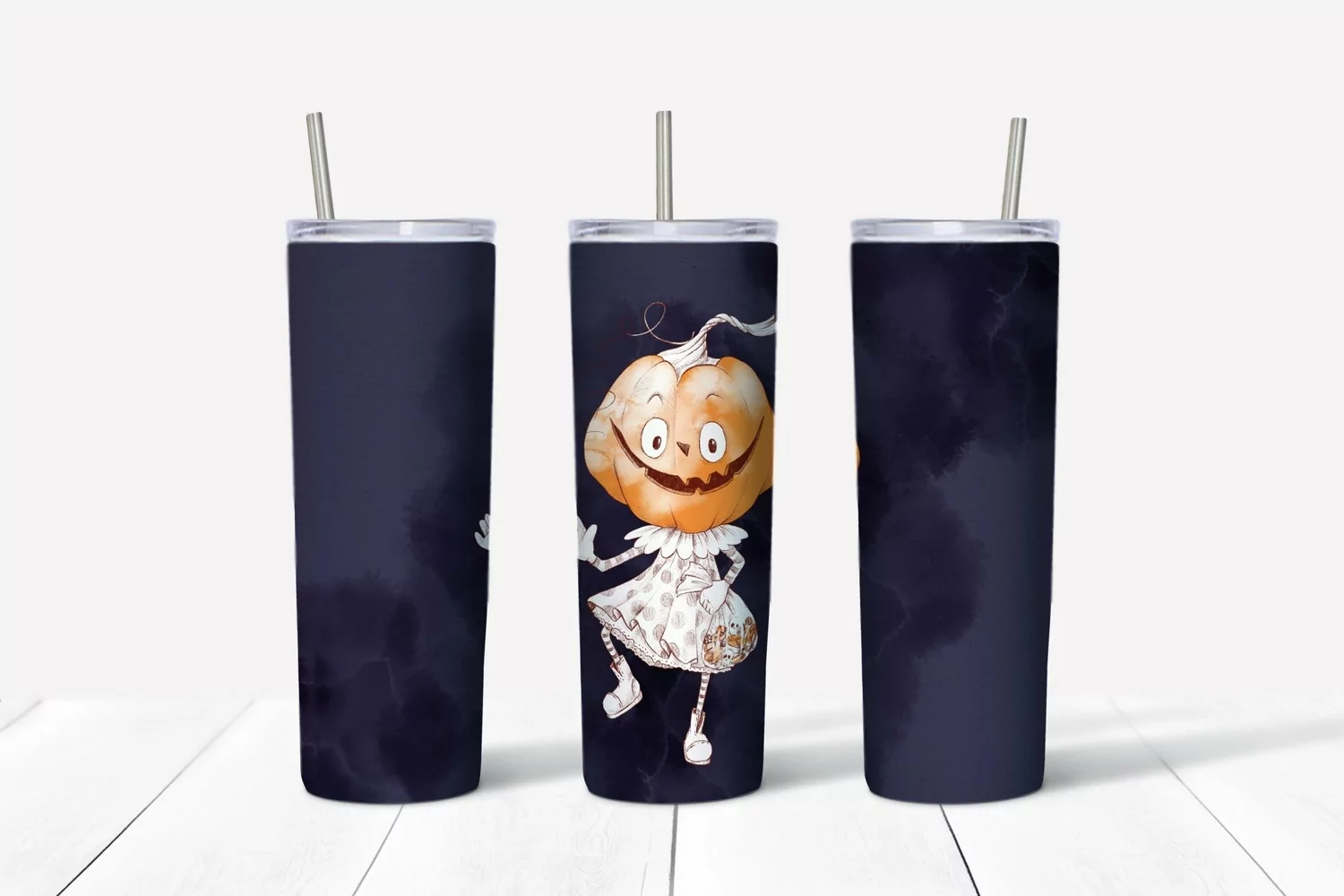 Halloween sublimation design Skinny tumbler wrap design