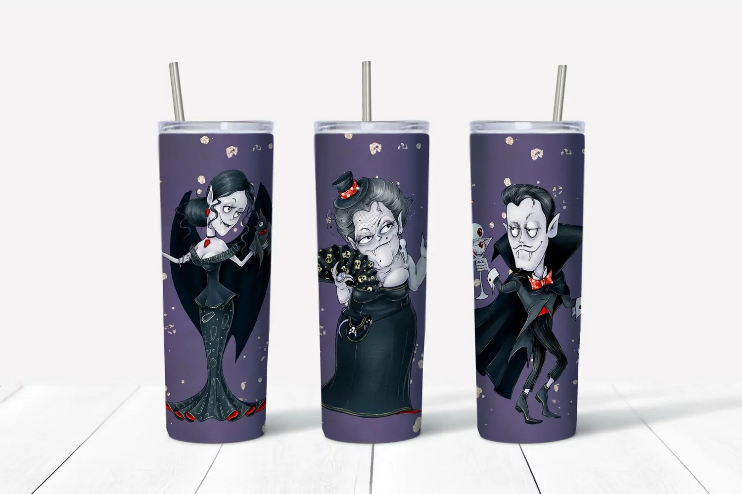 Halloween sublimation design Skinny tumbler wrap design