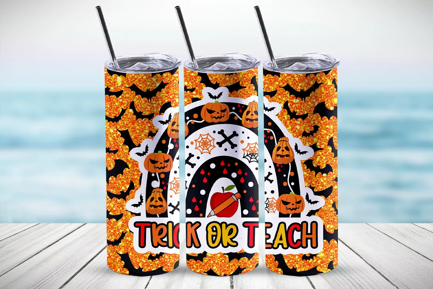 HALLOWEEN TUMBLER SUBLIMATION I HALLOWEEN TUMBLER WRAP PNG I HALLOWEEN TEACHER TUMBLER WRAP