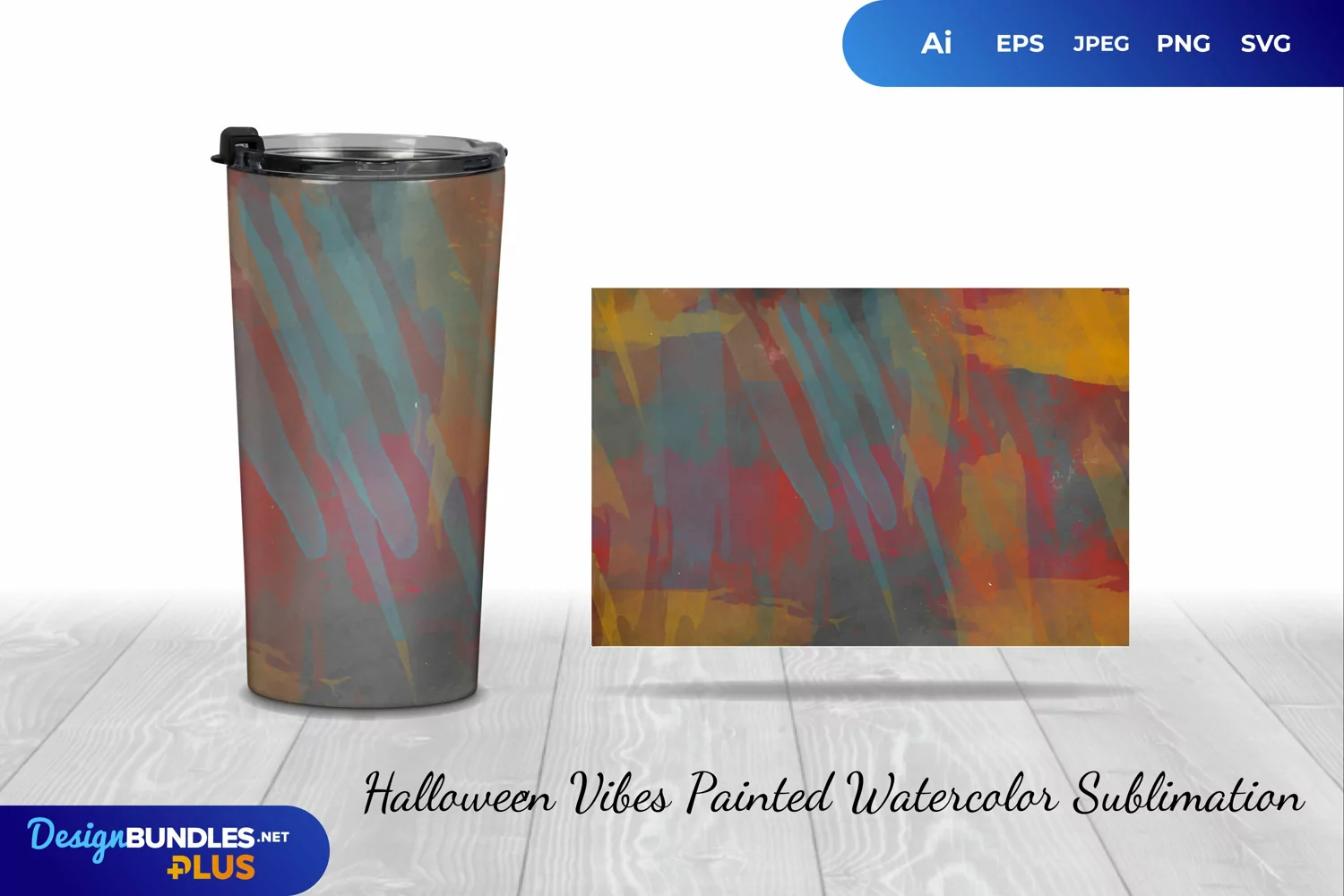 Halloween Vibes Painted Watercolor Sublimation product image 1