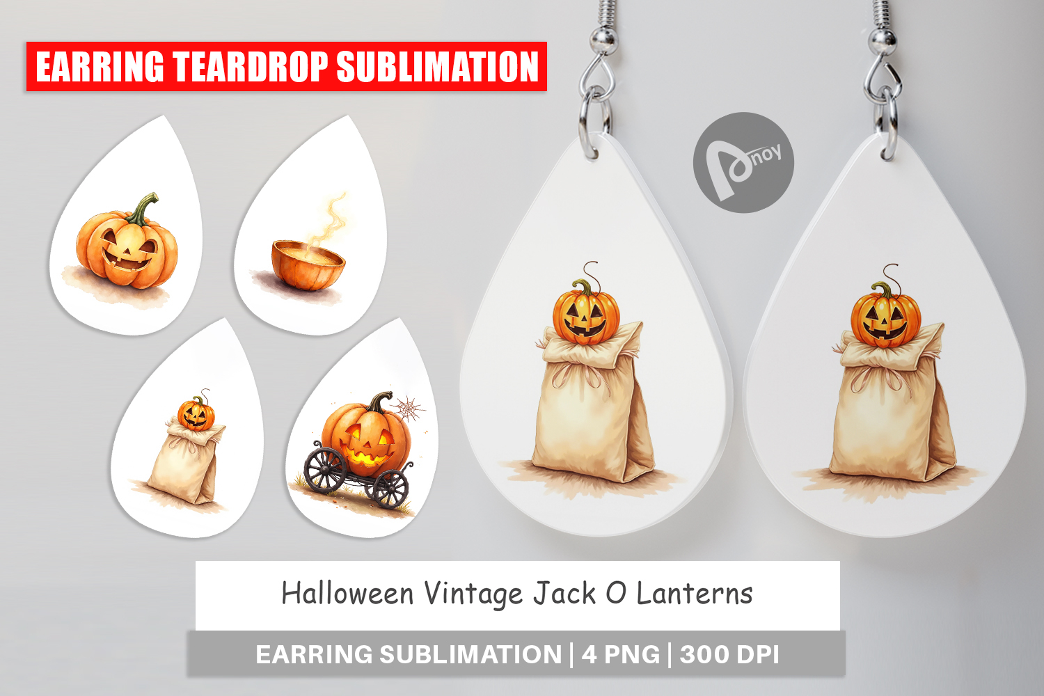 Halloween Vintage Lanterns Earring product image 1