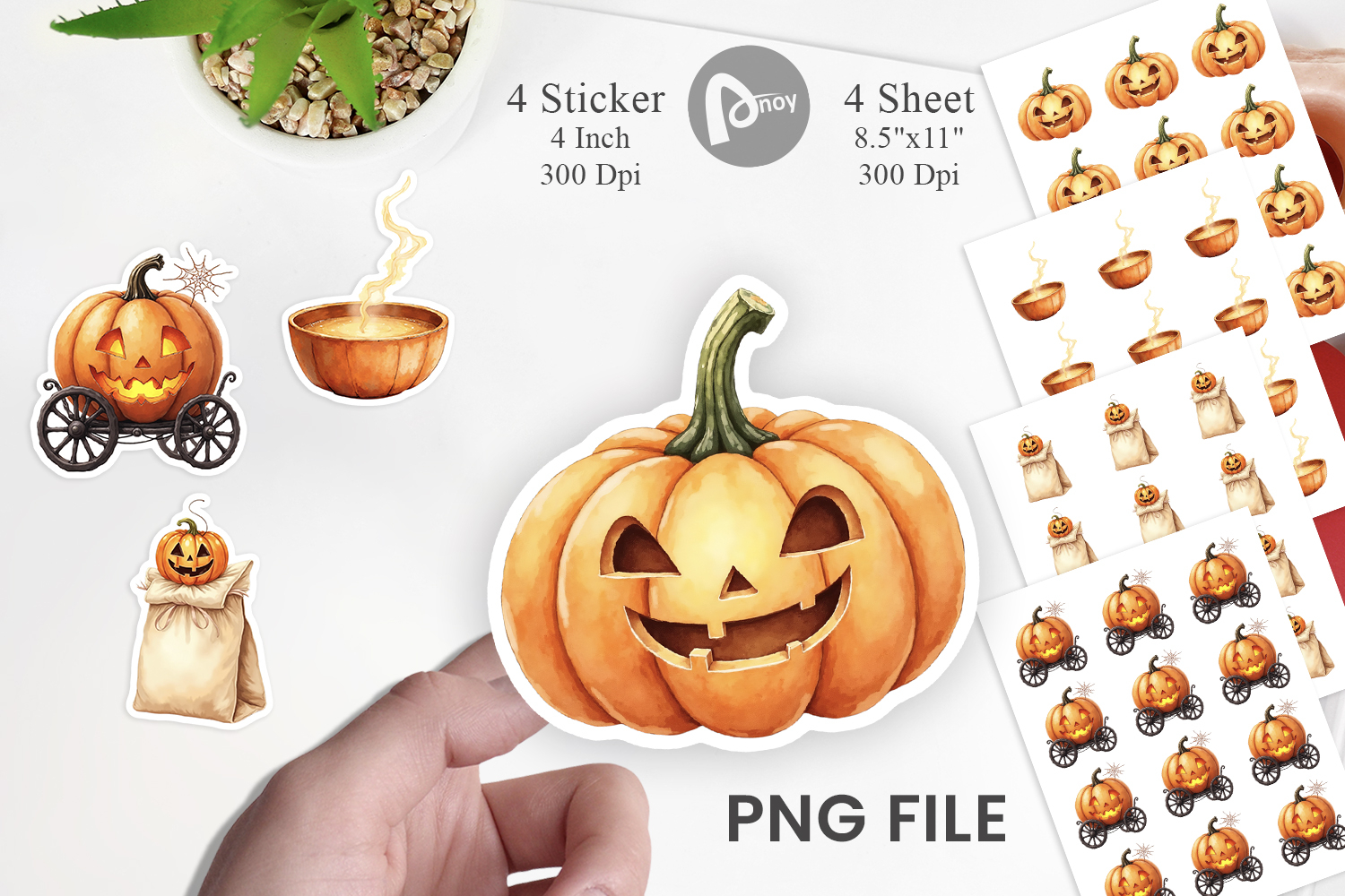 Halloween Vintage Lanterns Sticker product image 1