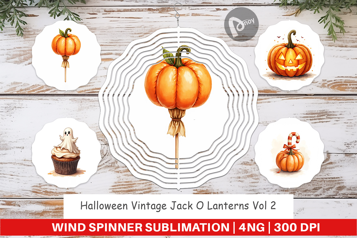 Halloween Vintage Lanterns Wind Spinner product image 1