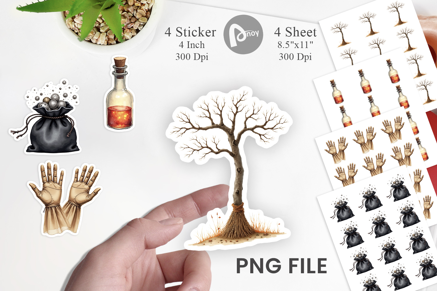 Halloween Vintage Objects Sticker product image 1