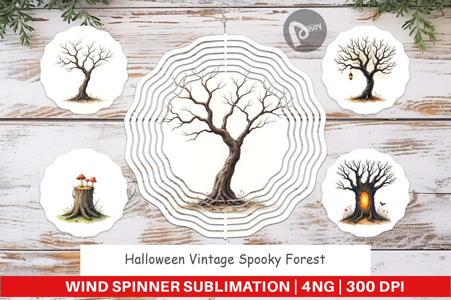Halloween Vintage Forest Wind Spinner product image 1
