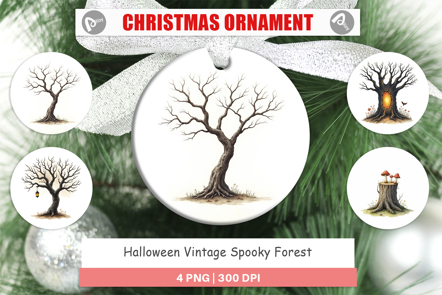 Halloween Vintage Forest Ornament product image 1