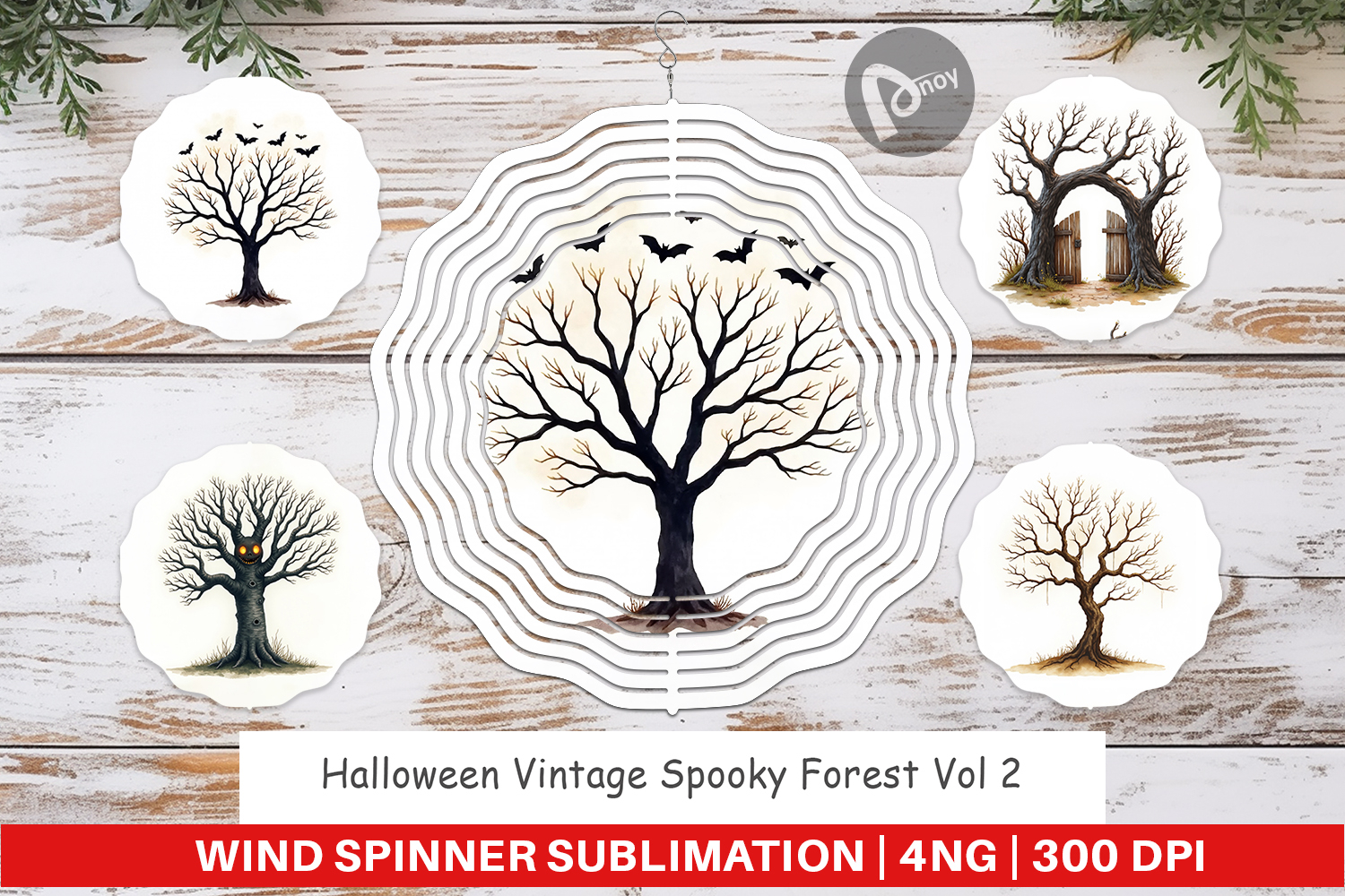 Halloween Vintage Forest Wind Spinner product image 1