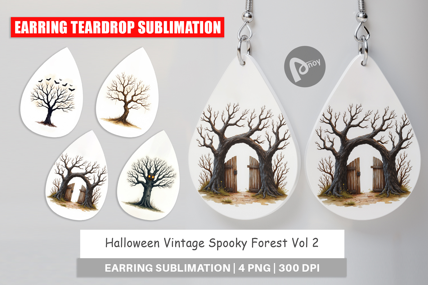 Halloween Vintage Forest Earring product image 1
