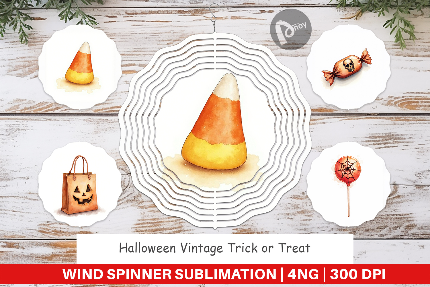 Halloween Vintage Treats Wind Spinner product image 1