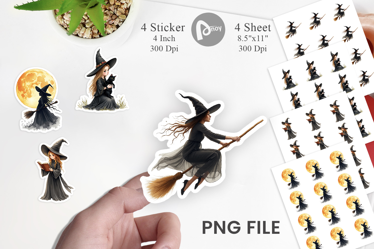 Halloween Vintage Witches Sticker product image 1