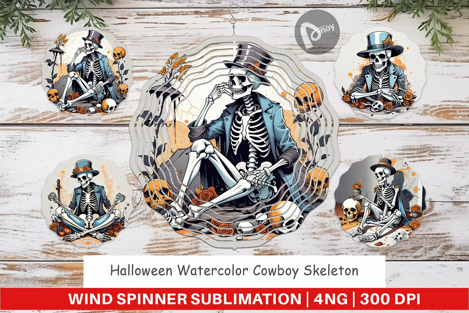 Wind Spinner Cowboy Skeleton product image 1