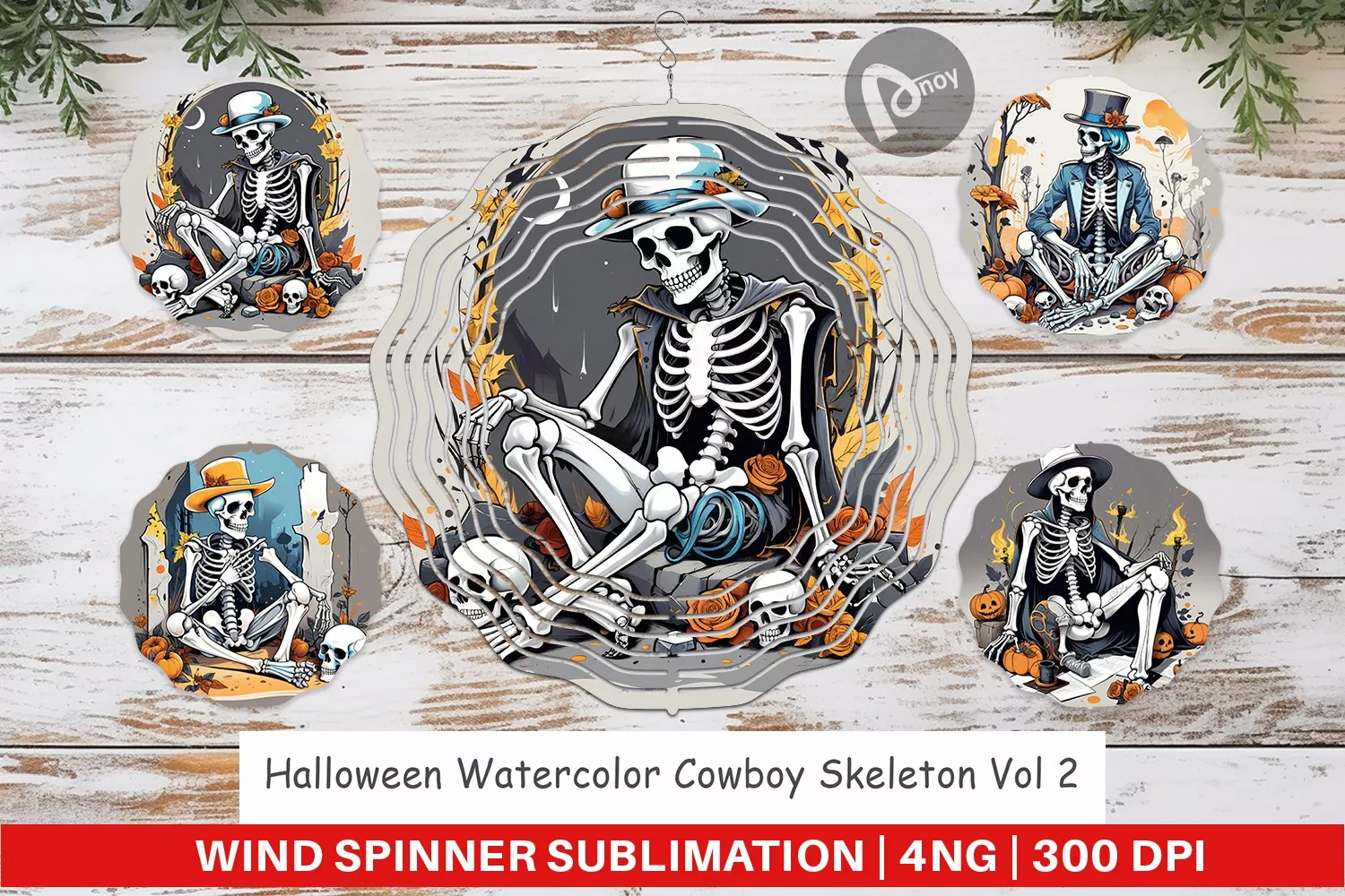 Wind Spinner Cowboy Skeleton product image 1