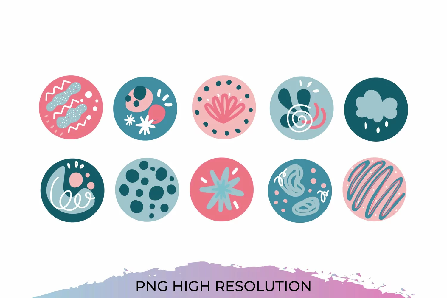 Abstract Hand Drawn Social Media Highlights product image 1