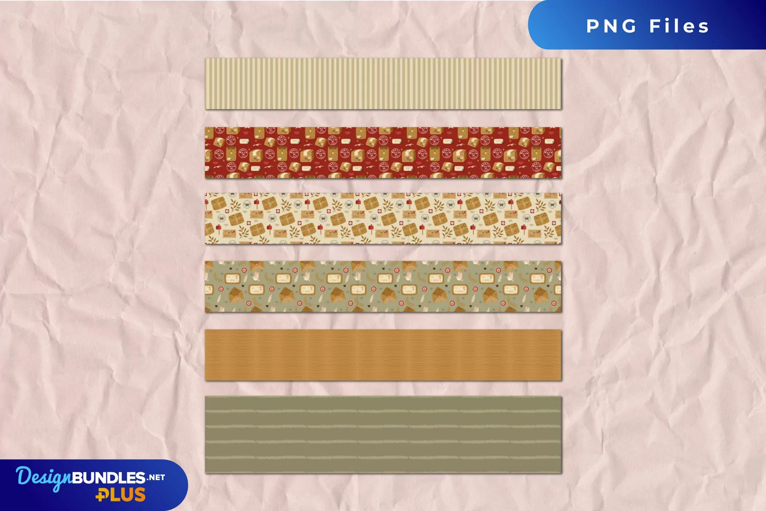 Vintage Hand Drawn Mail Seamless Seamless Strips product image 1