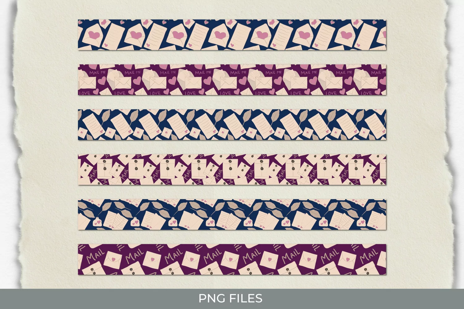 Mail with Vintage Color Seamless Seamless Strips product image 1