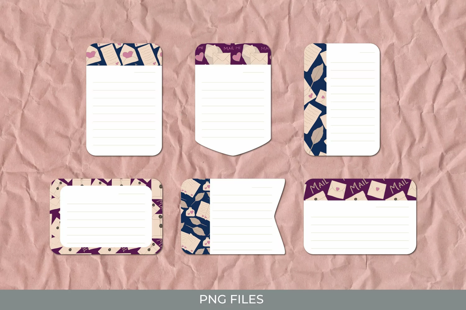 Mail with Vintage Color Seamless Shaped Journaling Area product image 1
