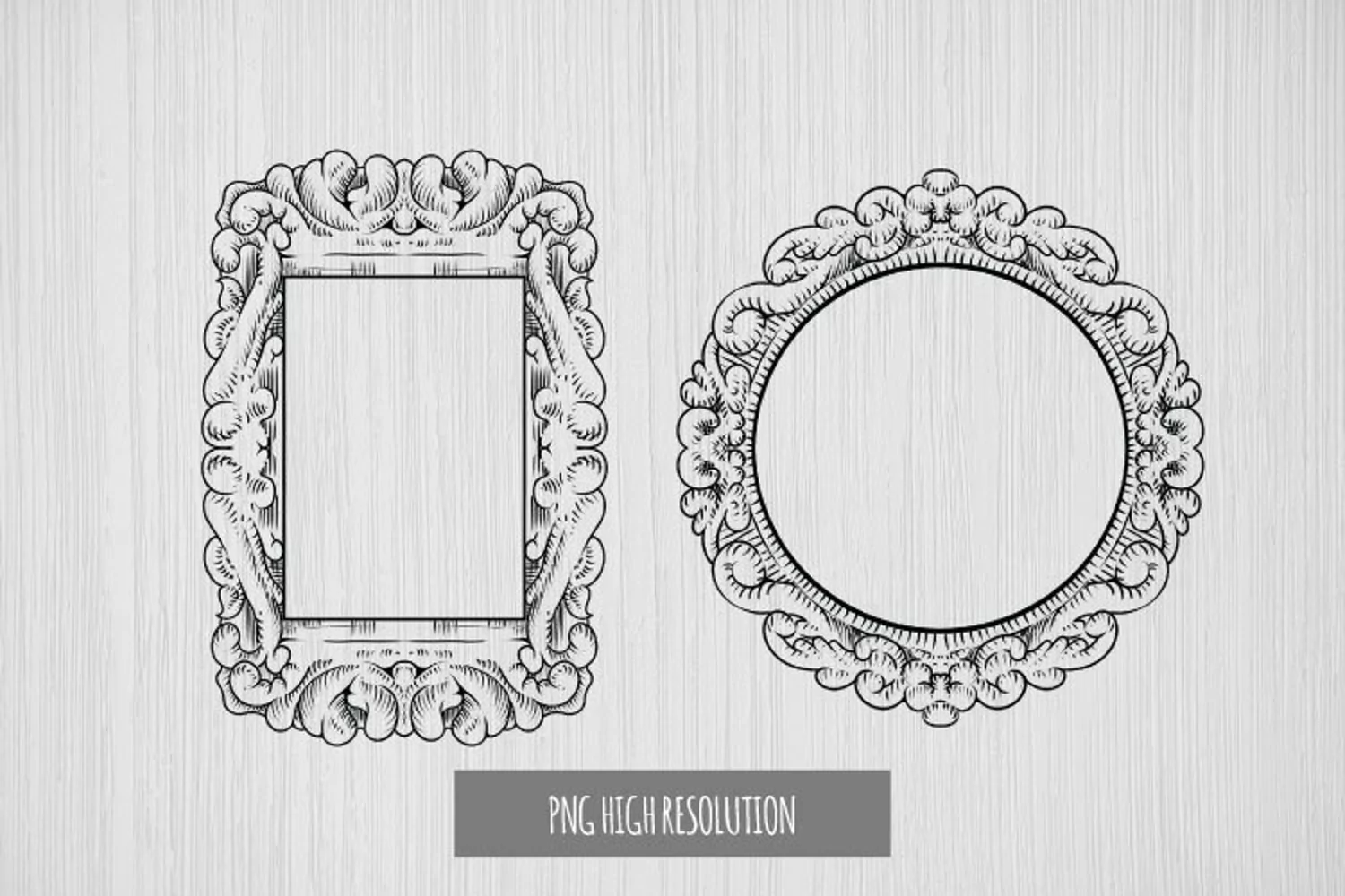 Hand Drawn Vintage Frame Clipart product image 1