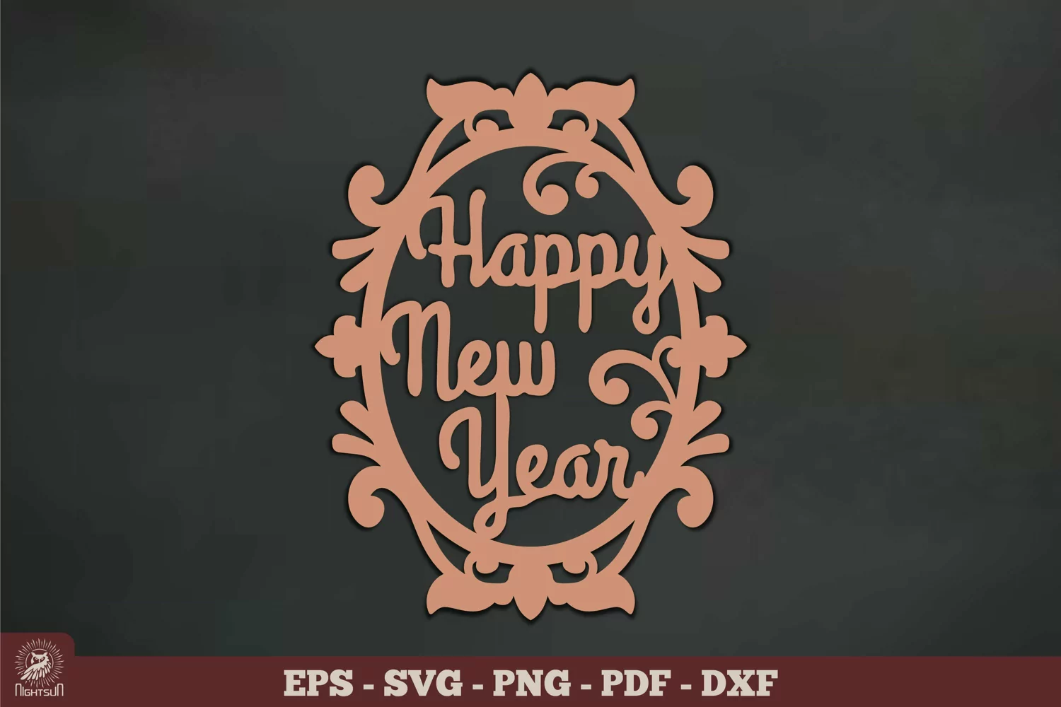 Happy New Year Vintage SVG product image 1