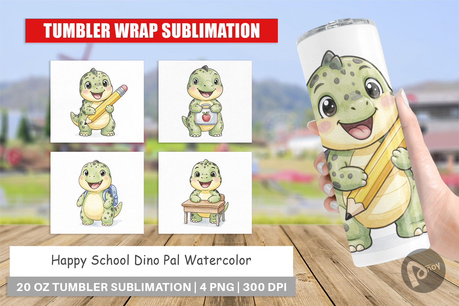 Happy School Dino Pal Tumbler product image 1
