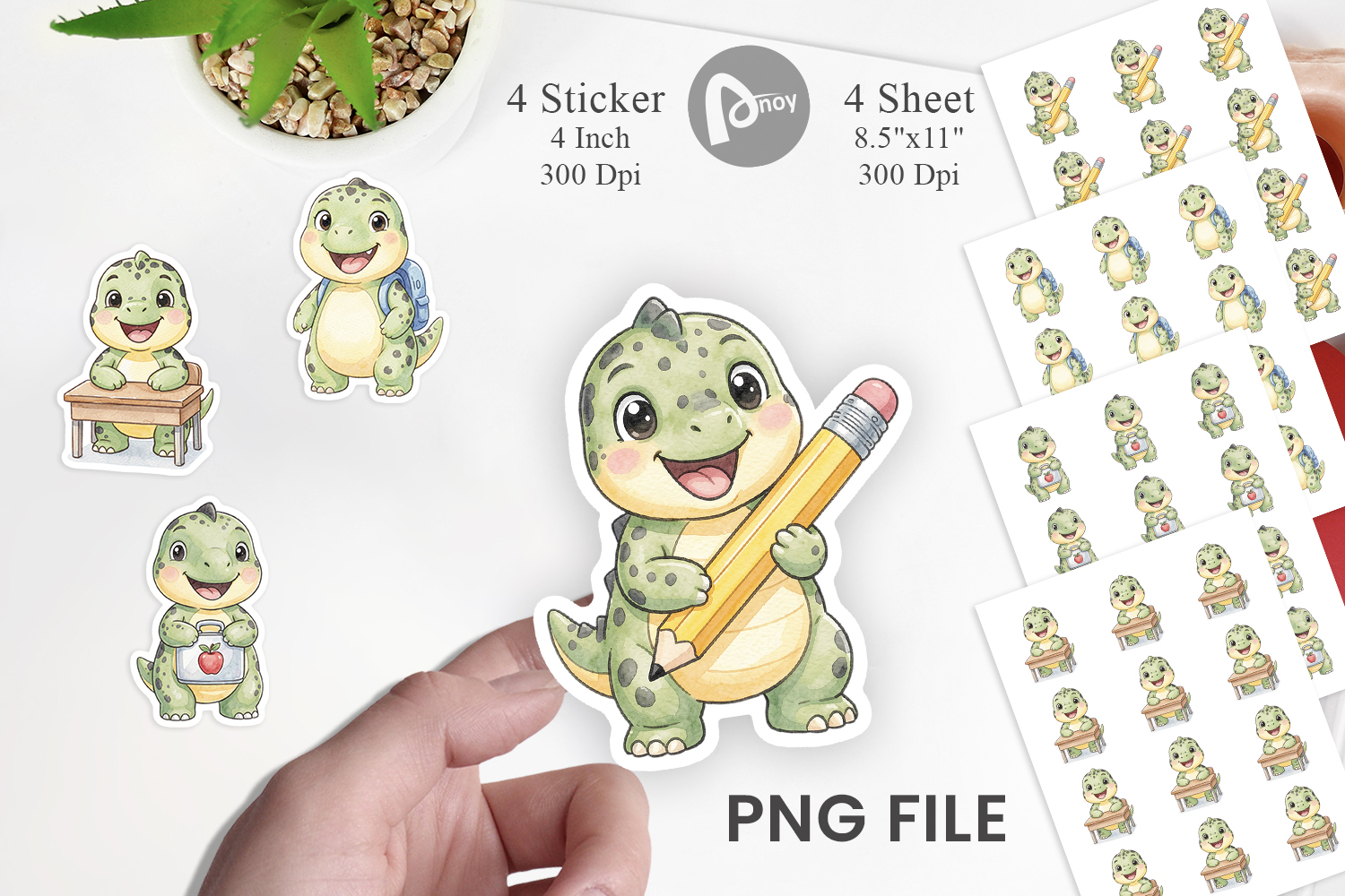 Happy School Dino Pal Sticker product image 1