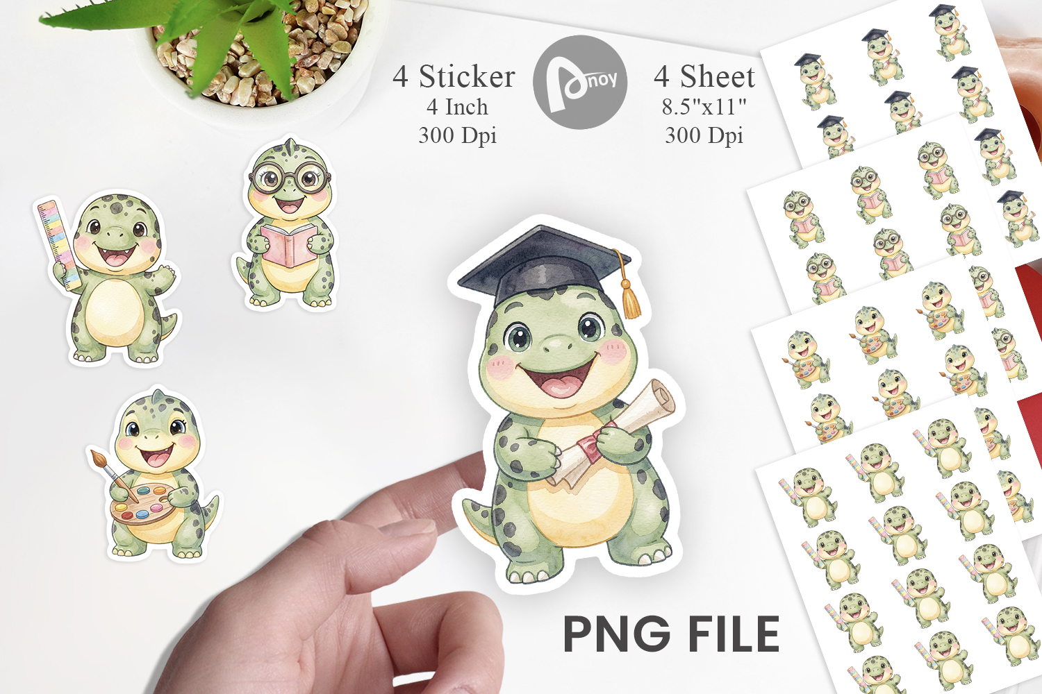 Happy School Dino Pal Sticker product image 1