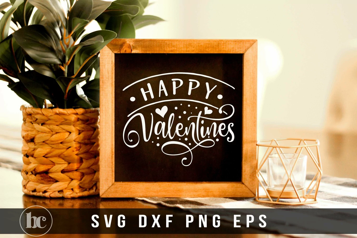 Happy Valentines SVG | Valentine's Day Sign SVG product image 1