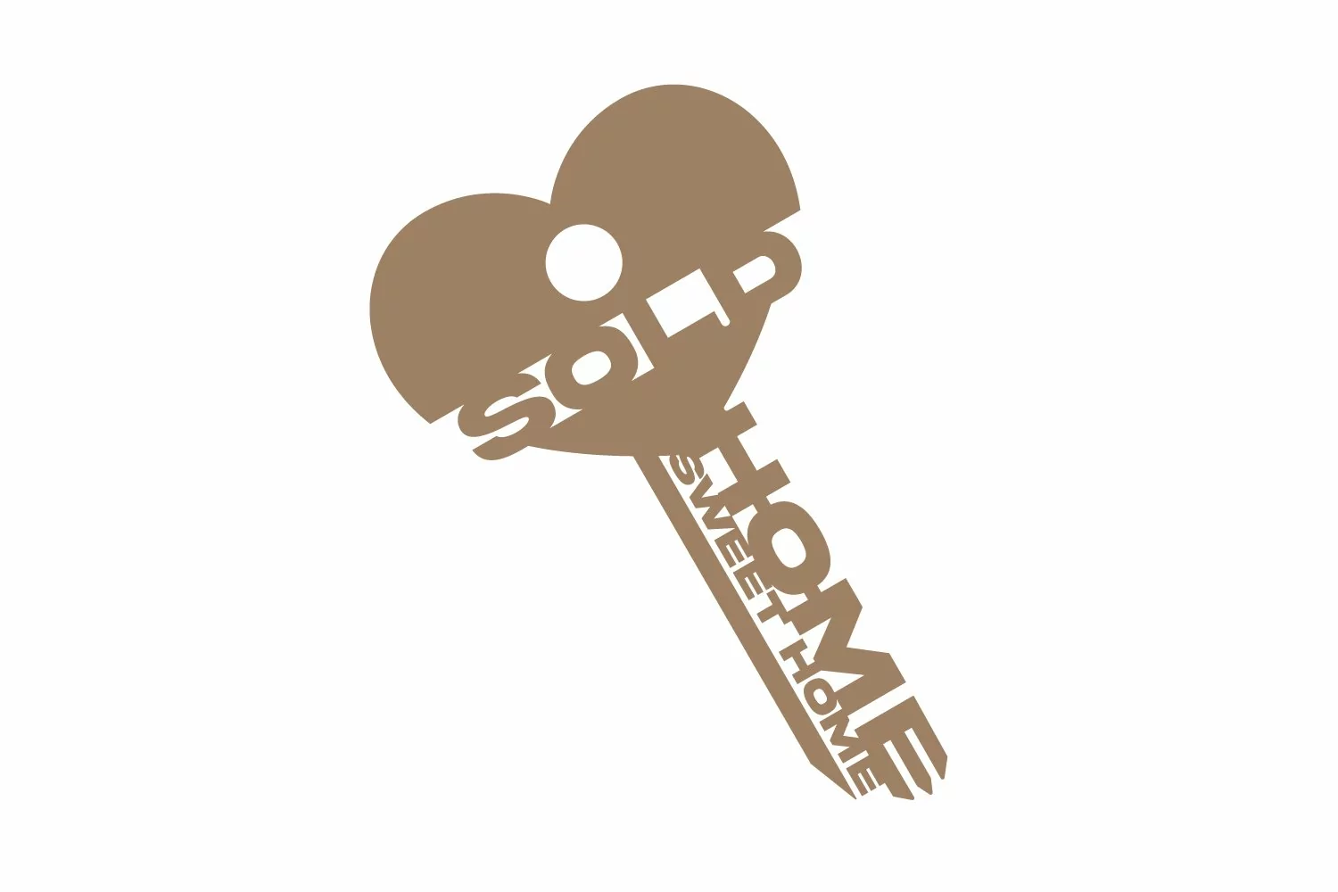 Paper Cut Sold Key - Home Sweet Home - Laser Cut Decorations product image 1