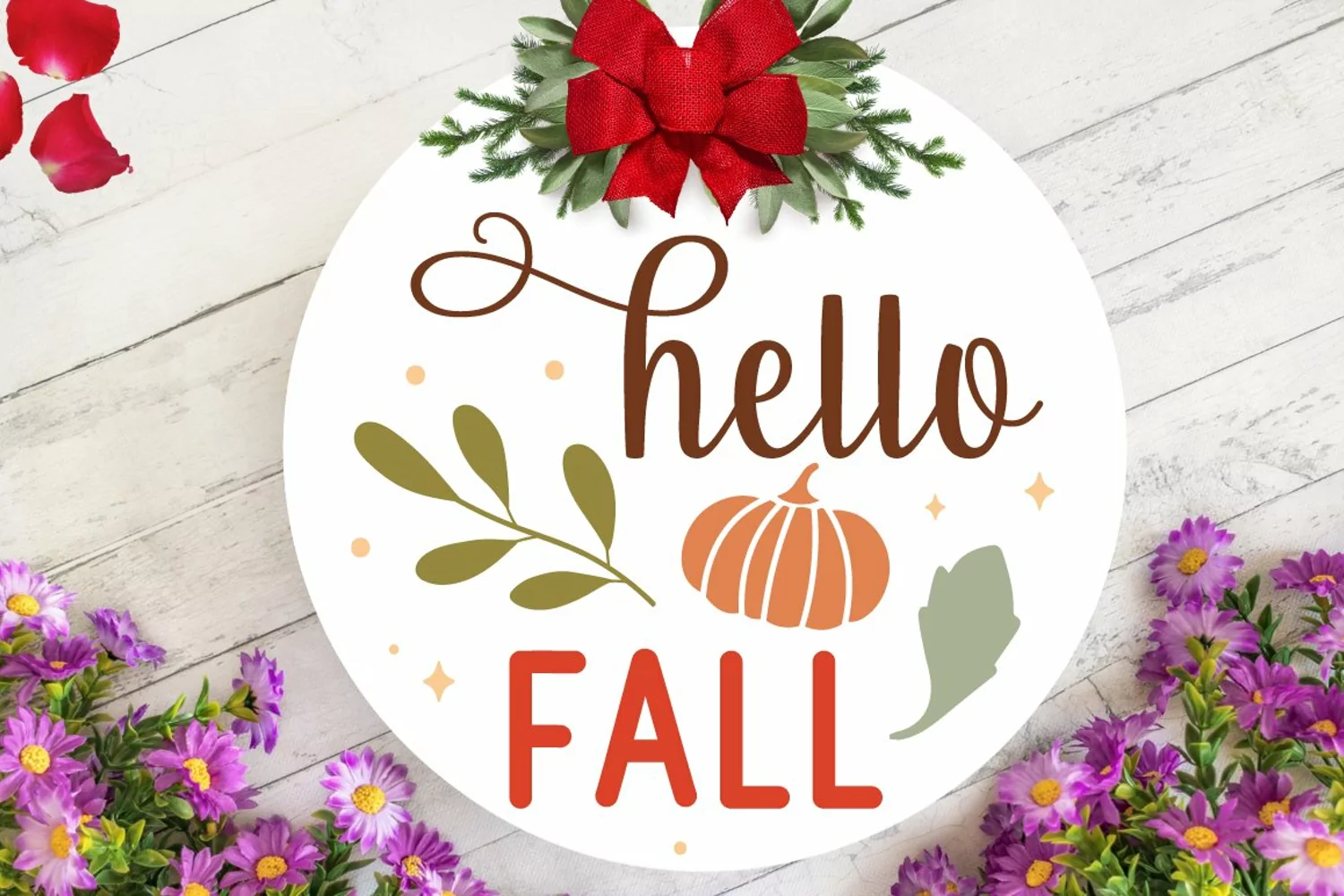 Hello fall Sign SVG product image 1