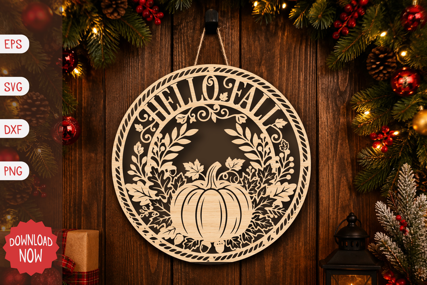 Hello Fall Pumpkin SVG product image 1