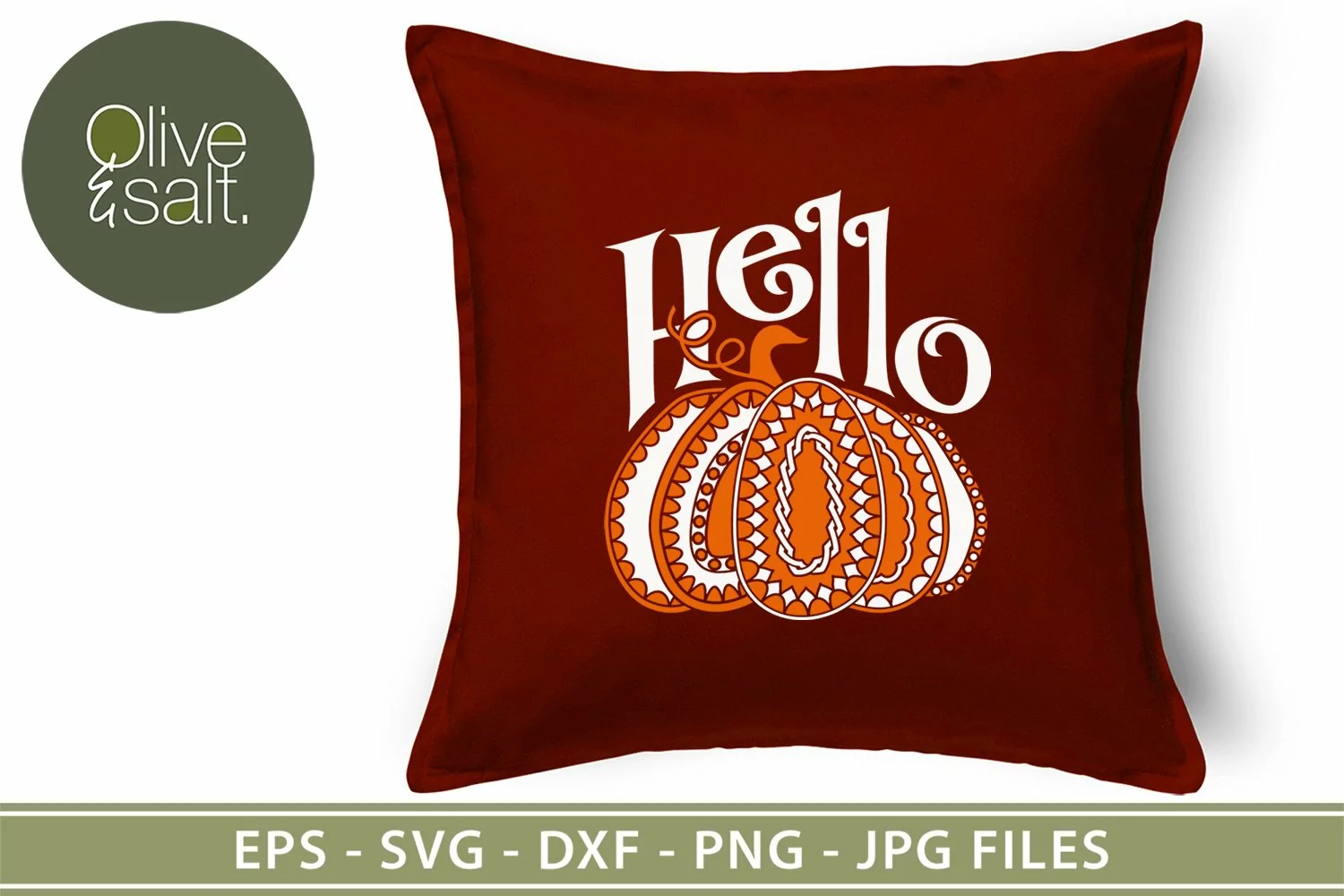 Hello pumpkin svg, pumpkin svg, fall svg, pumpkin mandala sv product image 1