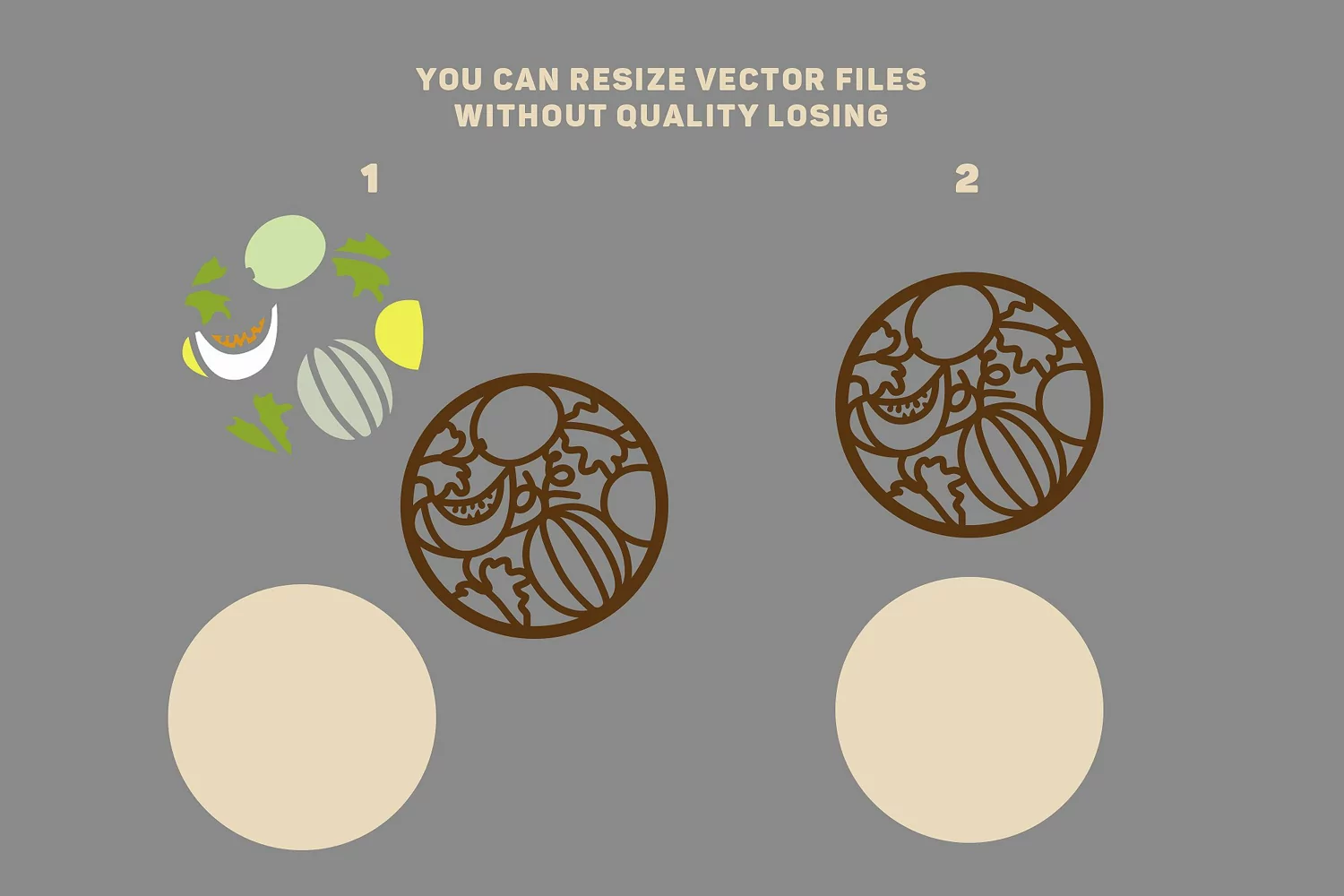 Honeydew Melon Coaster, Laser cut Svg product image 1