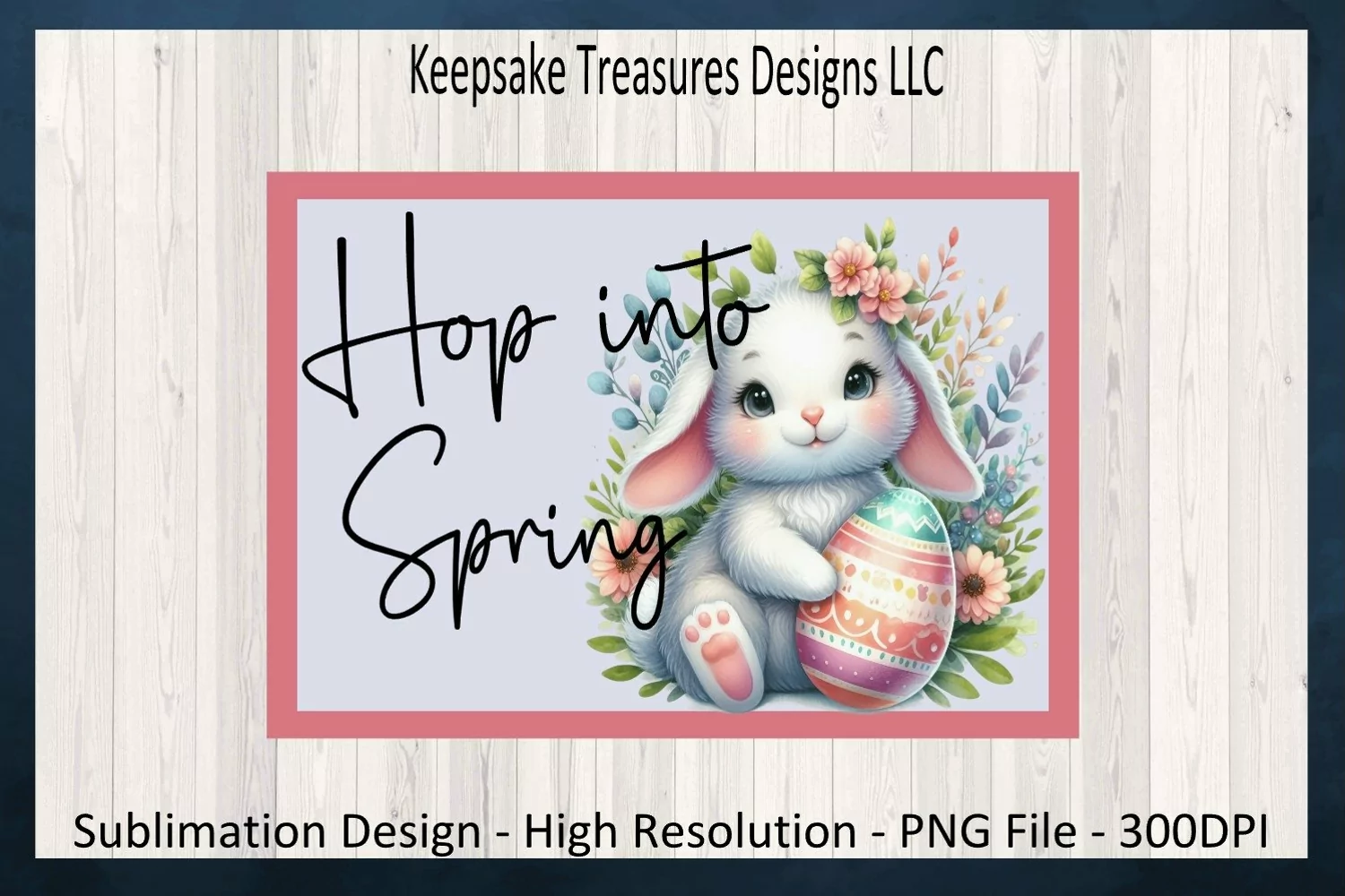 Hop Into Spring, Multiple Uses, Wooden Signs, Door Hanger product image 1
