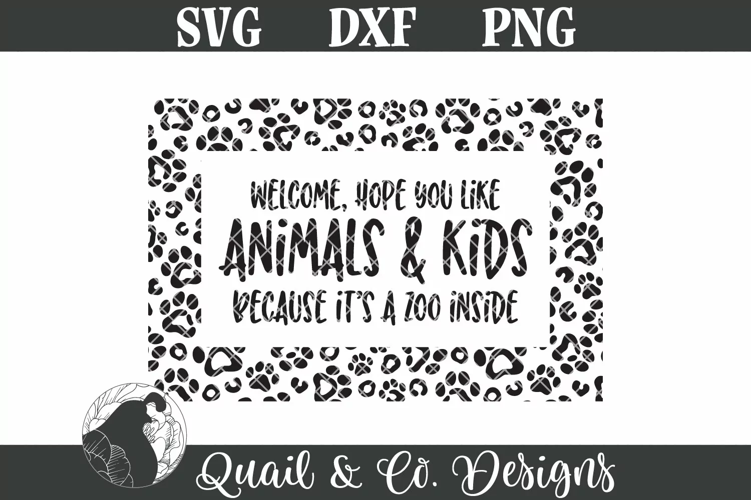 Welcome Hope You Like Animals and Kids Doormat SVG, Dogs SVG product image 1