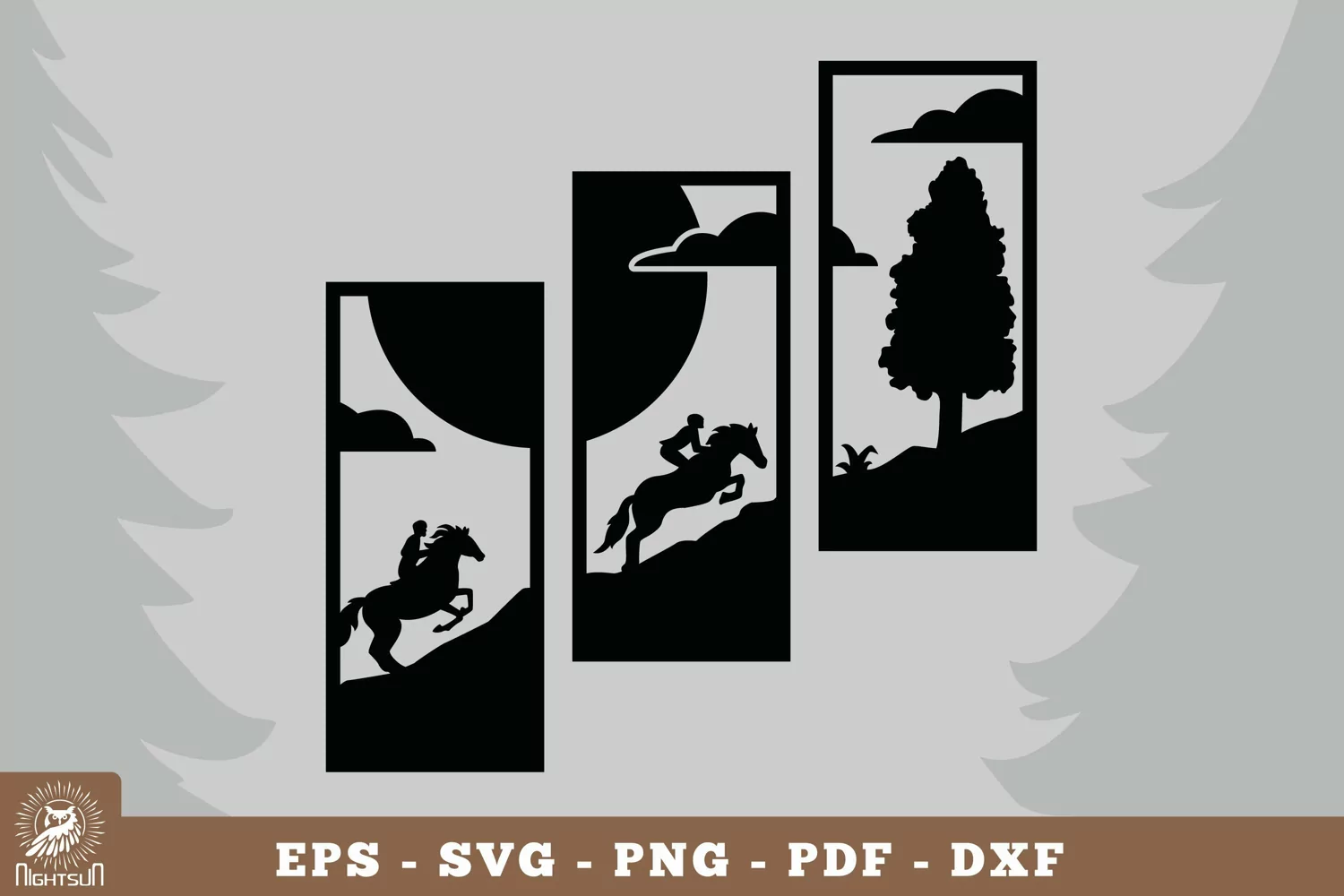 Horse riding in the Forest Home Decor SVG product image 1